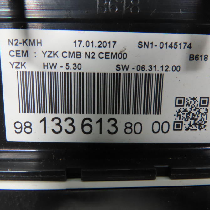 Bloc compteurs occasion  Citroën C3 III (SX) 1.2 vti 82 (2016)   981336138000  2