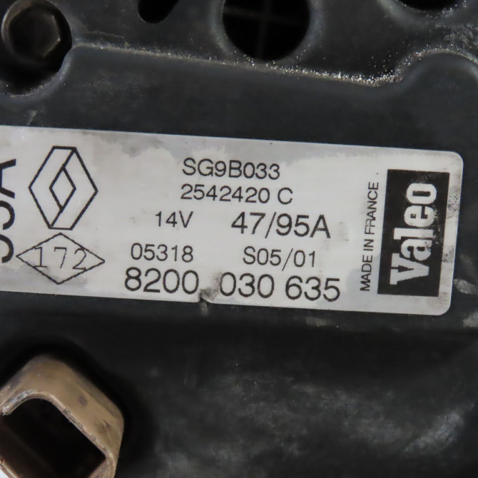 Alternateur occasion  Renault SCÉNIC I Monospace (JA0/1_, FA0_) 1.8 16v (ja12, ja1r, ja1m, ja1a) (2001-2003)   8200030635  2
