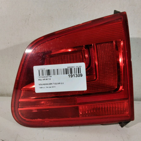 Feu arrière intérieur droit occasion  Volkswagen vw TIGUAN (5N_) 2.0 tdi (2008-2018)   5N0945094H 