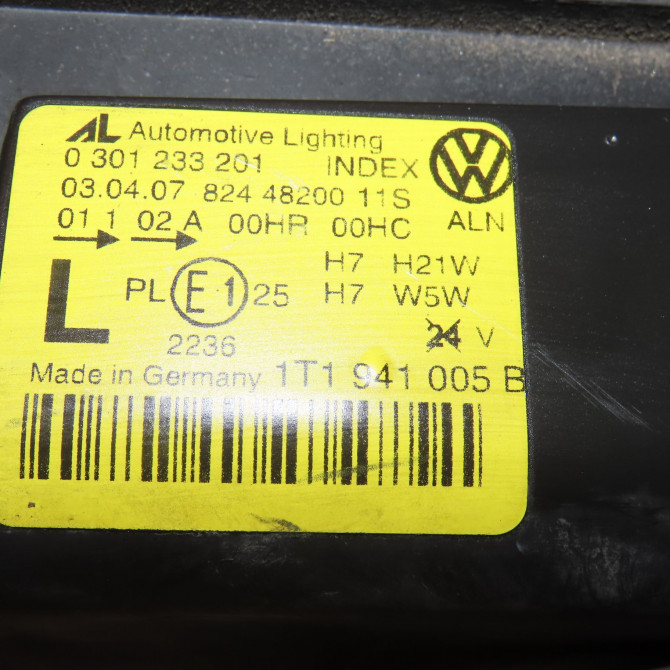 Phare gauche occasion  Volkswagen vw TOURAN (1T1, 1T2) 1.9 tdi (2003-2004) 5 portes   1T1941005B  2