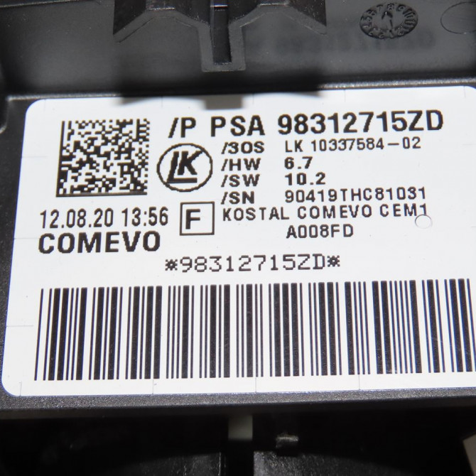 Bloc commodos occasion  Citroën C3 III (SX) 1.2 puretech 82 (2018) 5 portes   98312715ZD  2