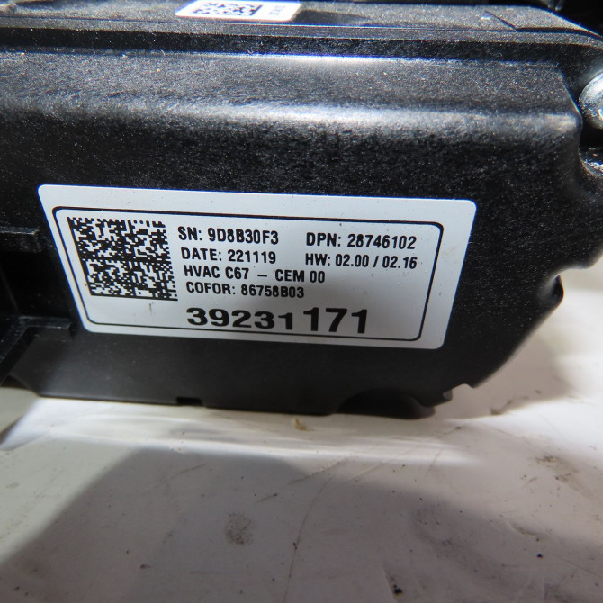 Commande de chauffage occasion  Opel CORSA F 1.5 (68) (2019)   39231171  2