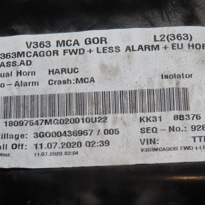 Face avant occasion  Ford TRANSIT V363 Camionnette (FCD, FDD) 2.0 ecoblue (2016)   2735761  2