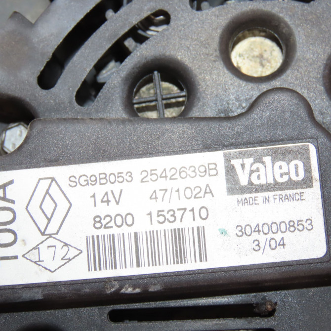 Alternateur occasion  Renault LAGUNA II (BG0/1_) 1.8 16v (bg04, bg0b, bg0c, bg0v) (2001-2005)   8200690202  2