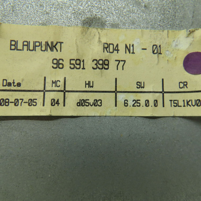 Autoradio occasion  Peugeot 307 (3A/C) 1.6 16v (2000-2007) 5 portes   7645038392  4