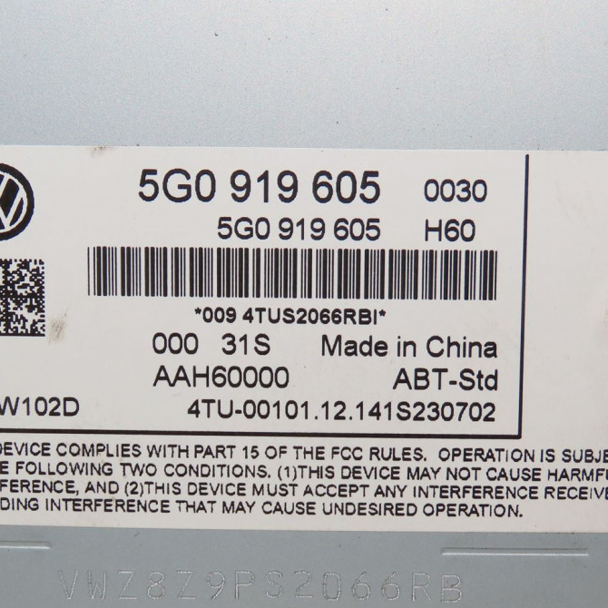 Autoradio occasion  Volkswagen vw GOLF VII (5G1, BQ1, BE1, BE2) 1.6 tdi (2012-2017)   5G0919605  2