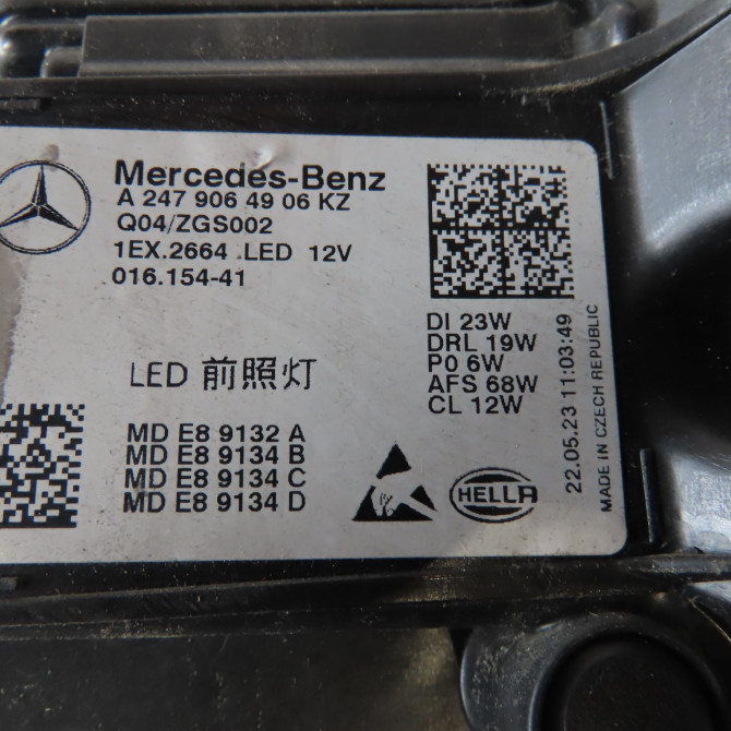 Phare gauche occasion  Mercedes-benz GLA (H247) Gla 250 e (247.786) (2020)   2479064906  2
