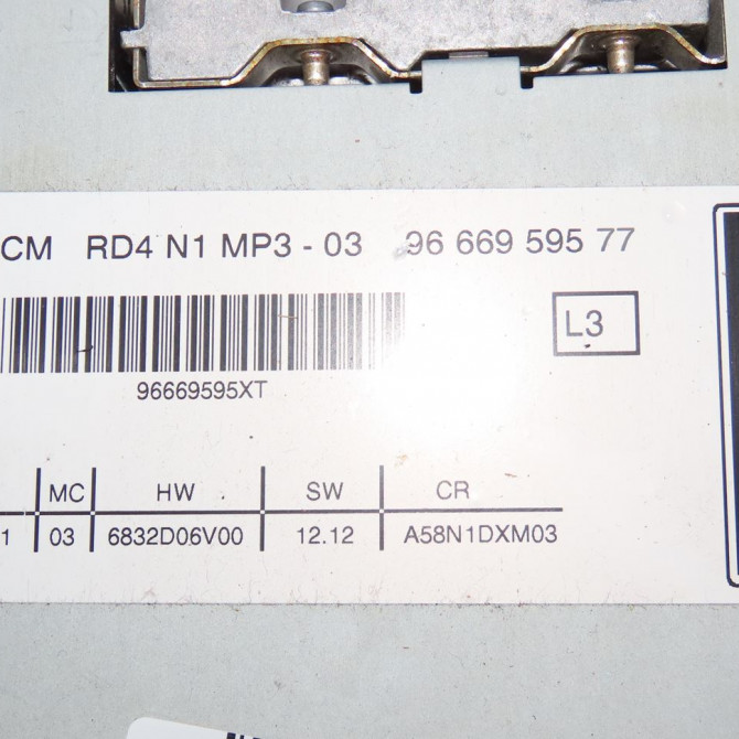 Autoradio occasion  Citroën C3 PICASSO (SH_) 1.6 vti 120 (2009)   9666959577  2