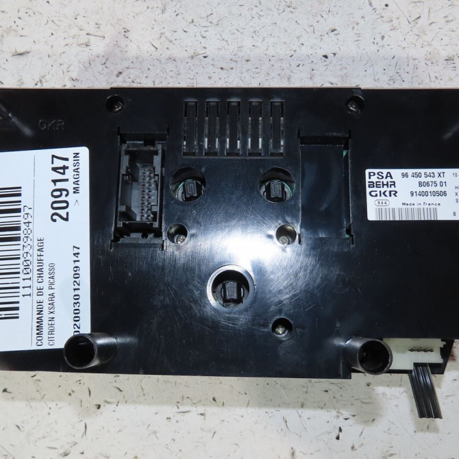 Commande de chauffage occasion  Citroën XSARA PICASSO (N68) 1.8 16v (2000-2005)   96450543XT  3