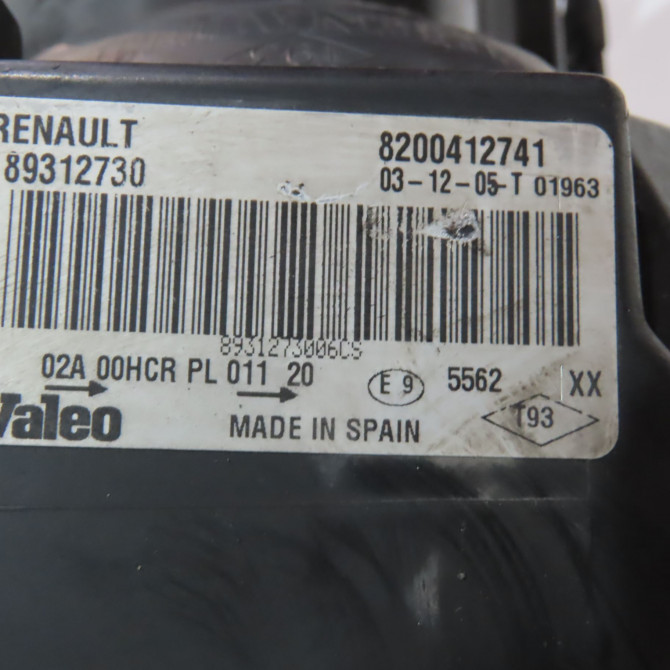 Phare gauche occasion  Renault MEGANE II (BM0/1_, CM0/1_) 2.0 16v (bm0u, cm0u) (2002-2008)   8200412741  2