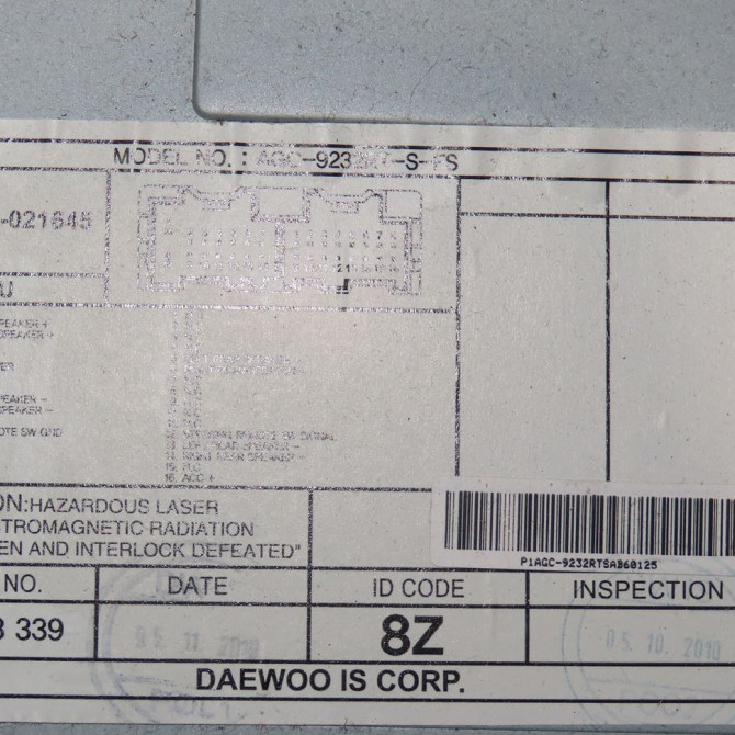 Autoradio occasion  Chevrolet AVEO / KALOS 3/5 portes (T250, T255) 1.2 (2008) 5 portes   94823339  2