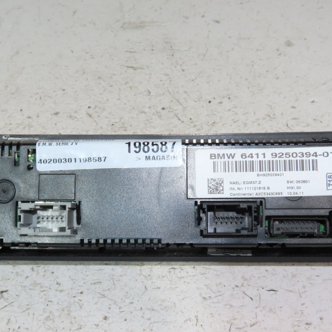 Commande de chauffage occasion  Bmw 3 (E90) 330 d xdrive (2008-2011)   64119250394  3