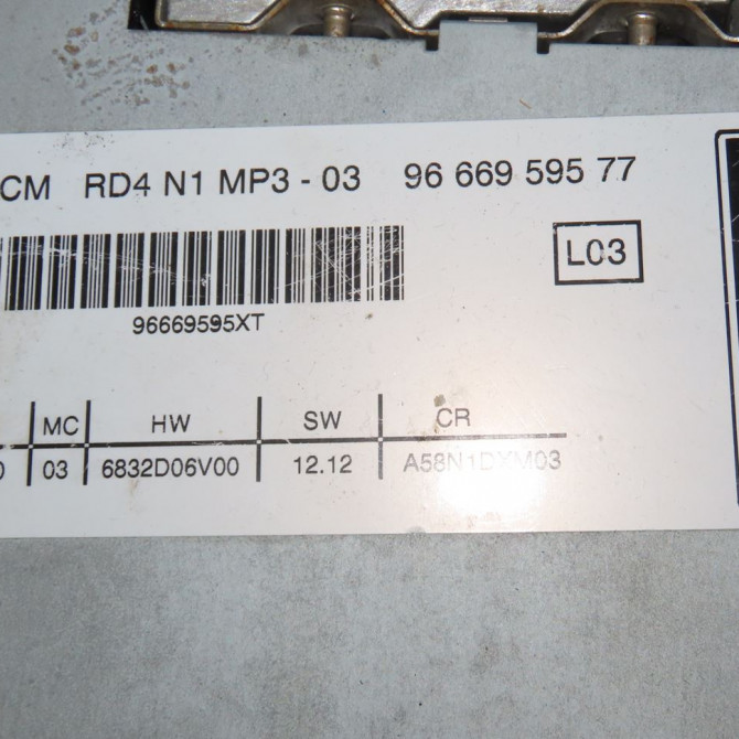 Autoradio occasion  Citroën C3 PICASSO (SH_) 1.6 hdi (2009) 5 portes   1614201480  2