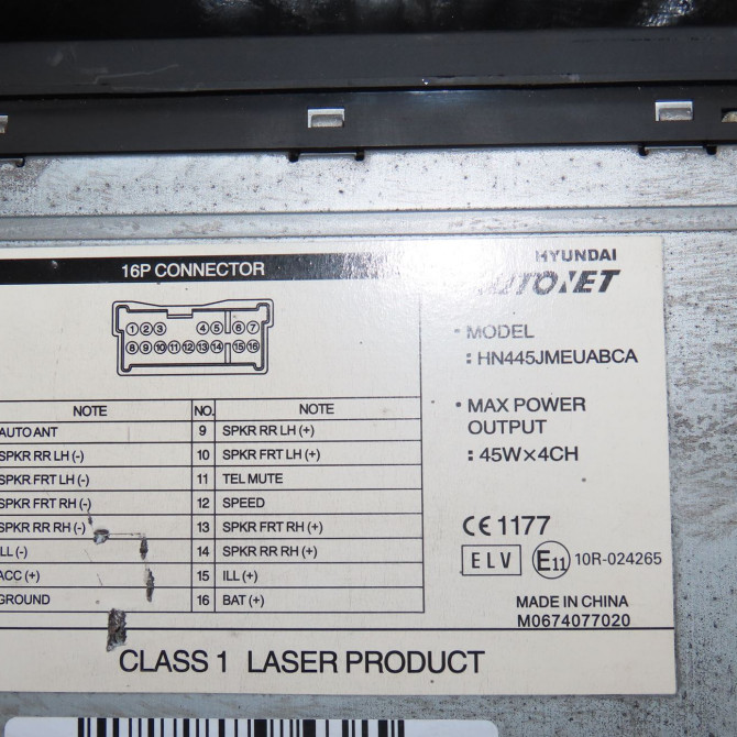 Autoradio occasion  Hyundai TUCSON (JM) 2.0 crdi (2006-2010)   961402E201  2