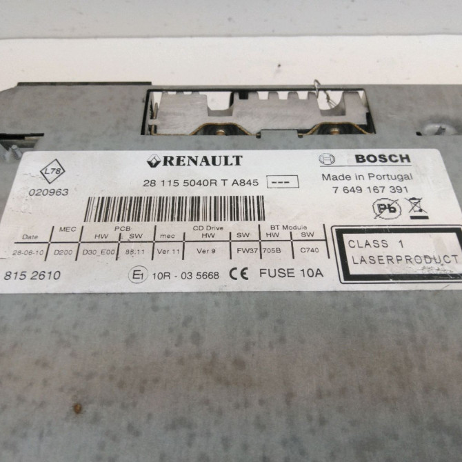 Autoradio occasion  Renault MEGANE III Grandtour (KZ0/1) 1.9 dci (kz0j, kz0n, kz1s) (2009)   281158115R  3