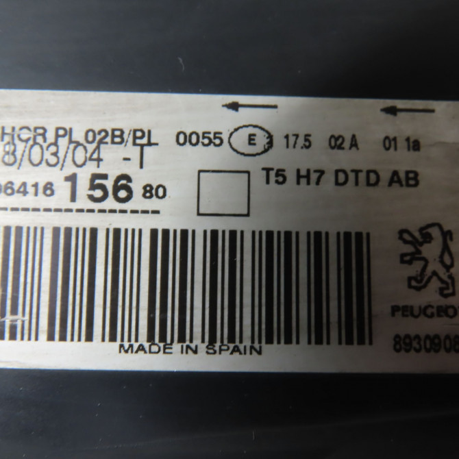 Phare droit occasion  Peugeot 307 (3A/C) 1.4 hdi (2001-2005)   9641615680  2