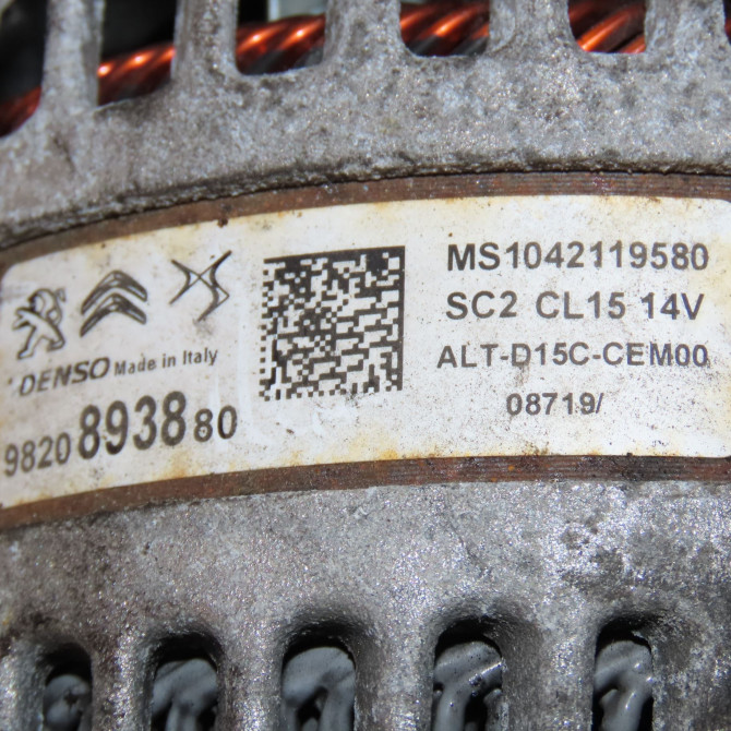 Alternateur occasion  Peugeot 208 I (CA_, CC_) 1.5 bluehdi 100 (2018)   9820893880  2