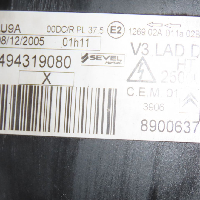 Phare droit occasion  Citroën C8 (EA_, EB_) 2.0 hdi (2002)   1628915180  2