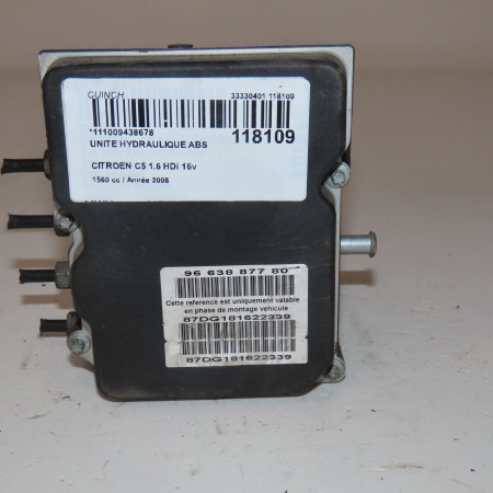 Unité hydraulique ABS occasion  CITROEN C5 II Phase 1 04-2008->... 1.6 HDi 16v 110ch   9663887780 