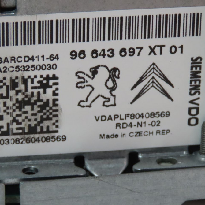 Autoradio occasion  Peugeot 207/207+ (WA_, WC_) 1.6 hdi (2006-2013) 5 portes   96643697XT  2