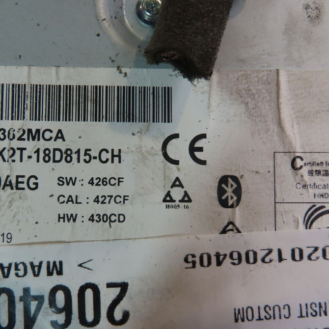 Autoradio occasion  Ford TRANSIT CUSTOM V362 Camionnette (FY, FZ) 2.0 ecoblue (2015)   CQRJ37E0AEG  3