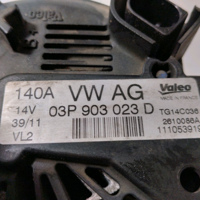 Alternateur occasion  Volkswagen vw POLO V (6R1, 6C1) 1.2 tdi (2009) 5 portes   3P903023D  2