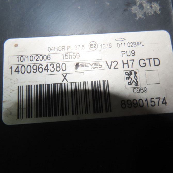 Phare gauche occasion  Peugeot 807 (EB_) 2.0 hdi (2009) 5 portes   6208F1  2