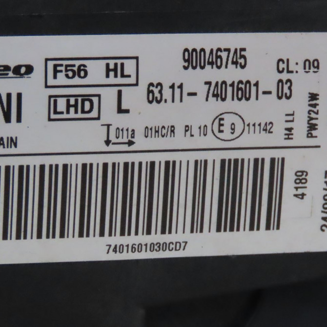 Phare gauche occasion  Mini MINI (F56) One (2014-2017)   63117401601  2