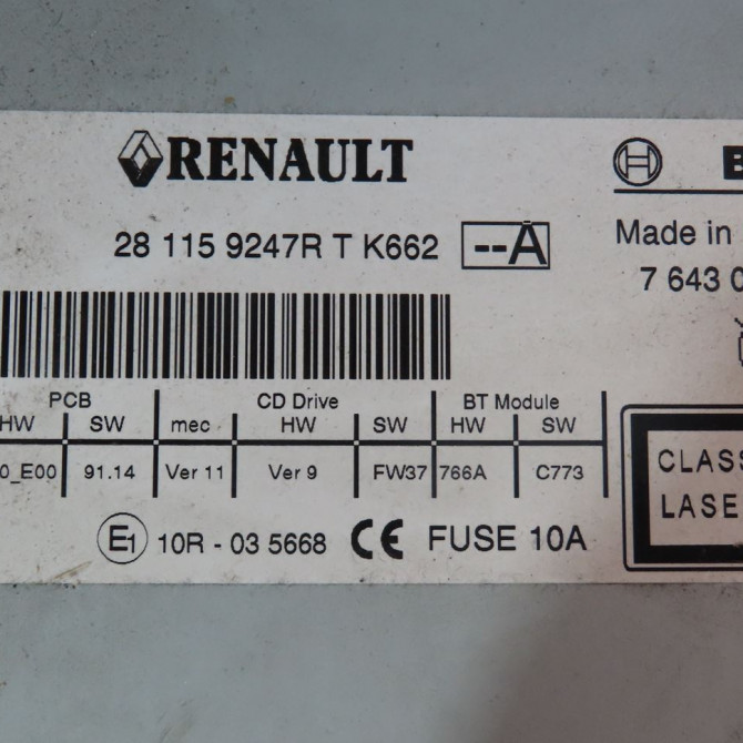 Autoradio occasion  Renault CLIO III (BR0/1, CR0/1) 1.5 dci (2010-2014) 5 portes   281159247R  2