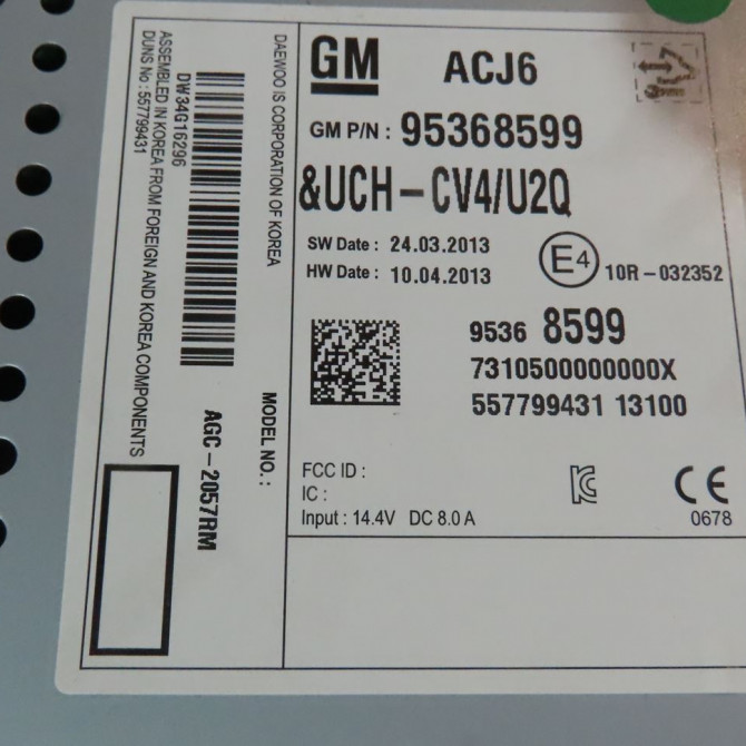 Autoradio occasion  Chevrolet SPARK (M300) 1.2 (2010)   95368599  2