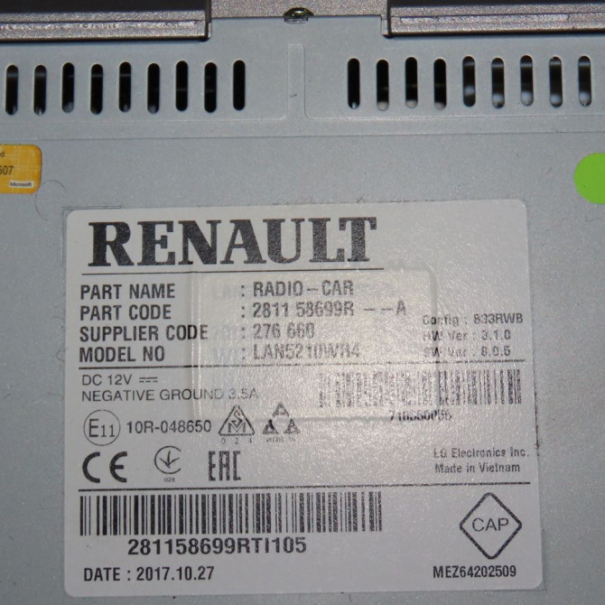 Autoradio occasion  Renault CLIO IV (BH_) 1.5 dci 75 (2012) 5 portes   281158699R  2