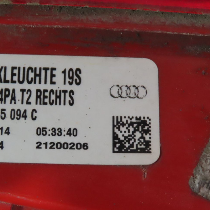 Feu arrière intérieur droit occasion  Audi A5 Décapotable (8F7) 2.0 tdi (2009-2012)   8T0945094C  2