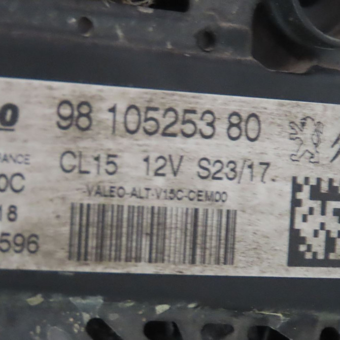 Alternateur occasion  Peugeot PARTNER Camionnette/Monospace 1.6 bluehdi 100 (2015)   9810525380  4