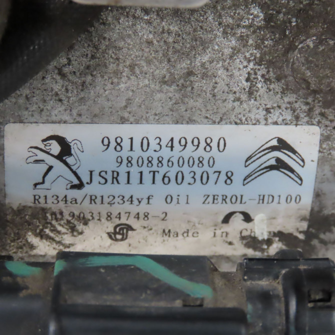 Compresseur air conditionne occasion  Peugeot 2008 I (CU_) 1.2 thp 110 / puretech 110 (2015) 5 portes   9810349980  2