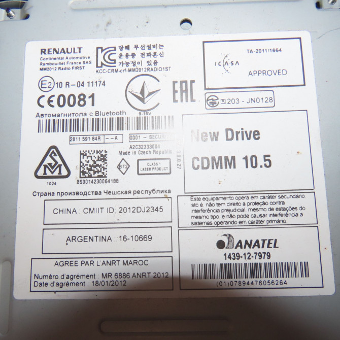 Autoradio occasion  Renault MEGANE III 3/5 portes (BZ0/1_, B3_) 1.5 dci (bz09, bz0d, bz1w, bz29, bz14) (2009) 5 portes   281159184R  2