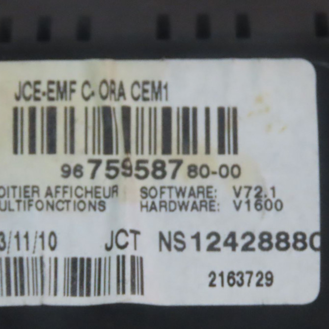 Afficheur digital occasion  Citroën DS3 (SA_) 1.6 hdi 110 (2009-2015)   9675958780  3