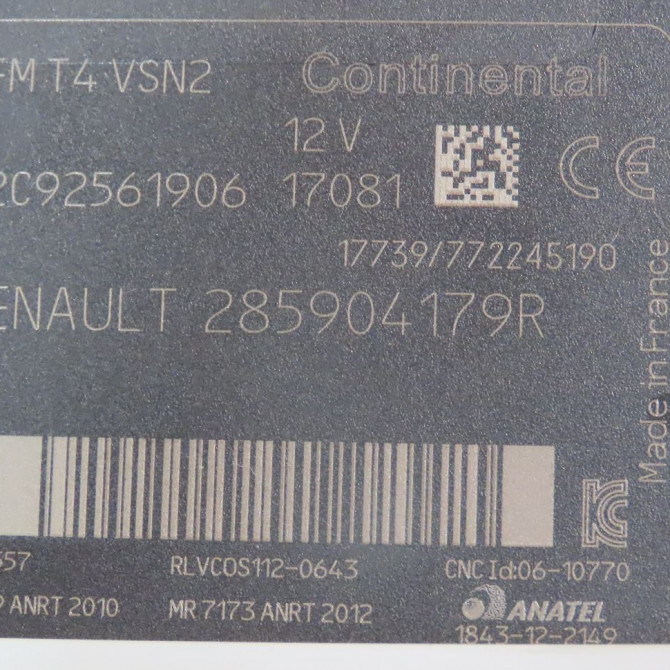 Lecteur de carte occasion  Renault CAPTUR I (J5_, H5_) 1.5 dci 90 (2013) 5 portes   285904179R  4