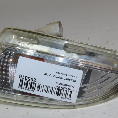 Clignotant gauche occasion  Renault TWINGO II (CN0_) 1.2 16v (cn04, cn0a, cn0b) (2007-2014) 3 portes   261656873R 