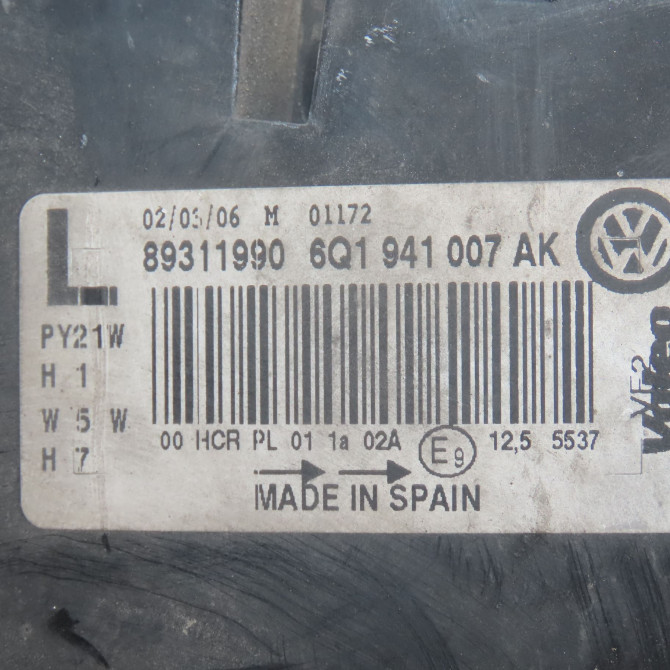 Phare gauche occasion  Volkswagen vw POLO (9N_, 9A_) 1.9 tdi (2001-2009) 5 portes   6Q1941007AQ  2