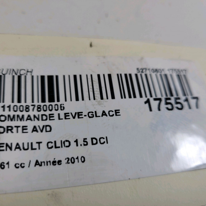 Commande lève-glace porte avant droite occasion  Renault CLIO III (BR0/1, CR0/1) 1.5 dci (br17, cr17) (2005-2012) 5 portes   8200315013  3