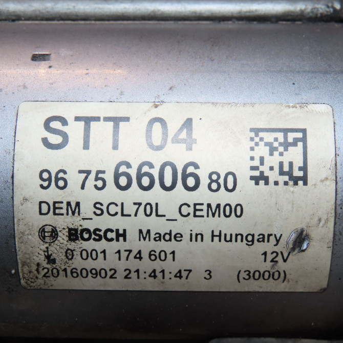 Démarreur occasion  Ds DS 3 (SA_) 1.6 bluehdi 100 (2015-2019)   9675660680  2