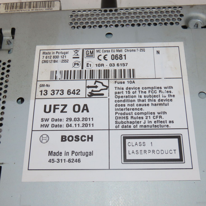 Autoradio occasion  Opel CORSA D (S07) 1.4 (l08, l68) (2006-2014)   13373642  2