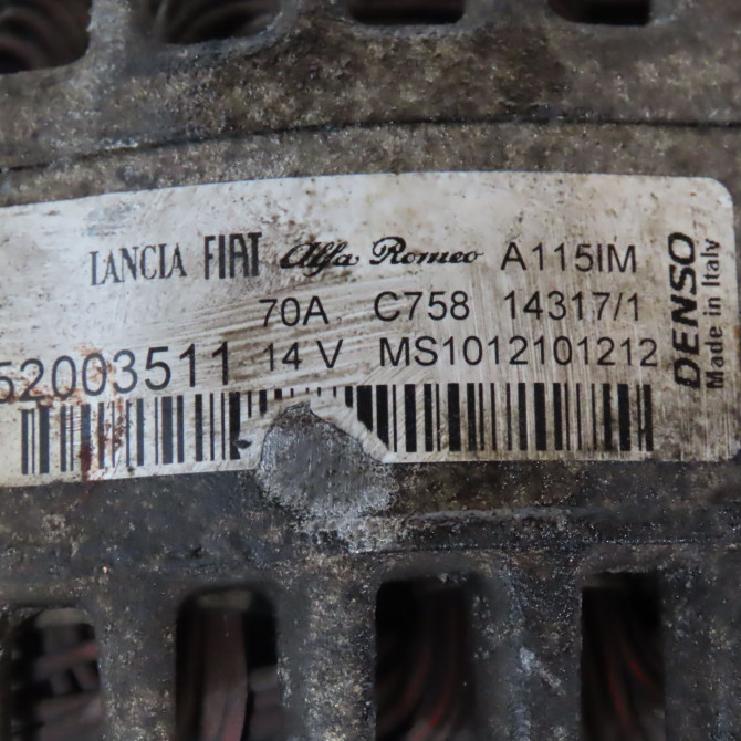 Alternateur occasion  Fiat DUCATO Camionnette (250_) 180 multijet 3,0 d (2011)   52003511  2