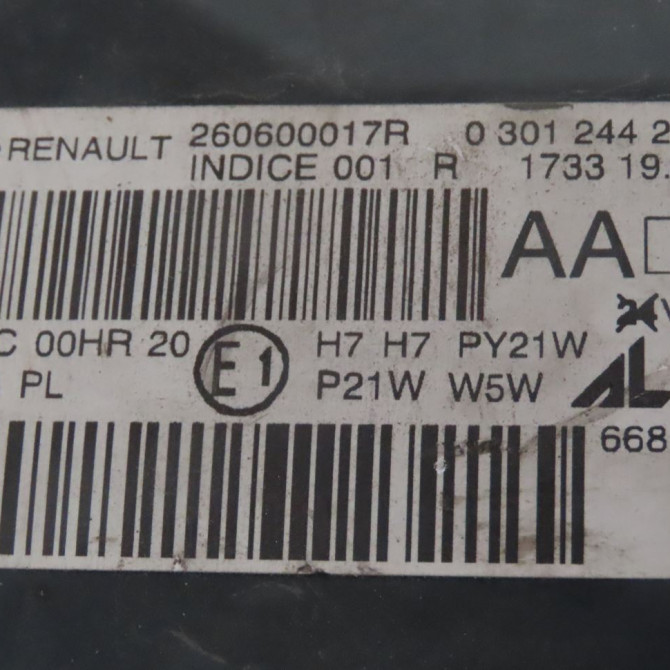 Phare gauche occasion  Renault MEGANE III 3/5 portes (BZ0/1_, B3_) 1.4 tce (bz0f, bz1v) (2009)   260609764R  3