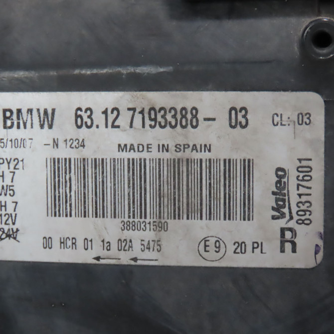 Phare droit occasion  Bmw 1 (E87) 116 i (2004-2011)   63127193388  2