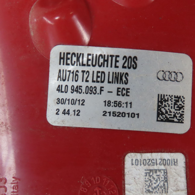 Feu arrière gauche occasion  Audi Q7 (4LB) 3.0 tdi quattro (2006-2008)   4L0945093F  2