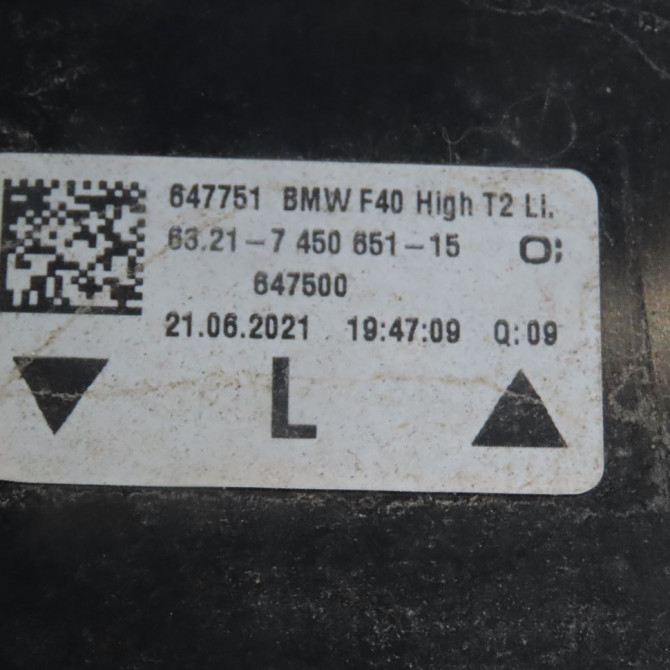 Feu arrière interieur gauche occasion  Bmw 1 (F40) 118 i (2019) 5 portes   63217450651  2