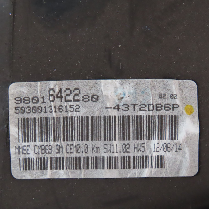 Bloc compteurs occasion  Citroën BERLINGO Camionnette/Monospace (B9) 1.6 hdi / bluehdi 75 (2010) 4 portes   9801642280  2