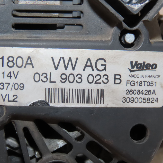 Alternateur occasion  Volkswagen vw PASSAT B6 Variant (3C5) 1.6 tdi (2009-2010)   3L903024F  2