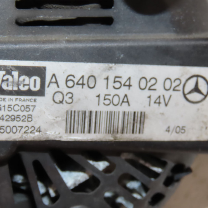 Alternateur occasion  Mercedes-benz CLASSE A (W169) A 180 cdi (169.007, 169.307) (2004-2012) 5 portes   6401540202  2